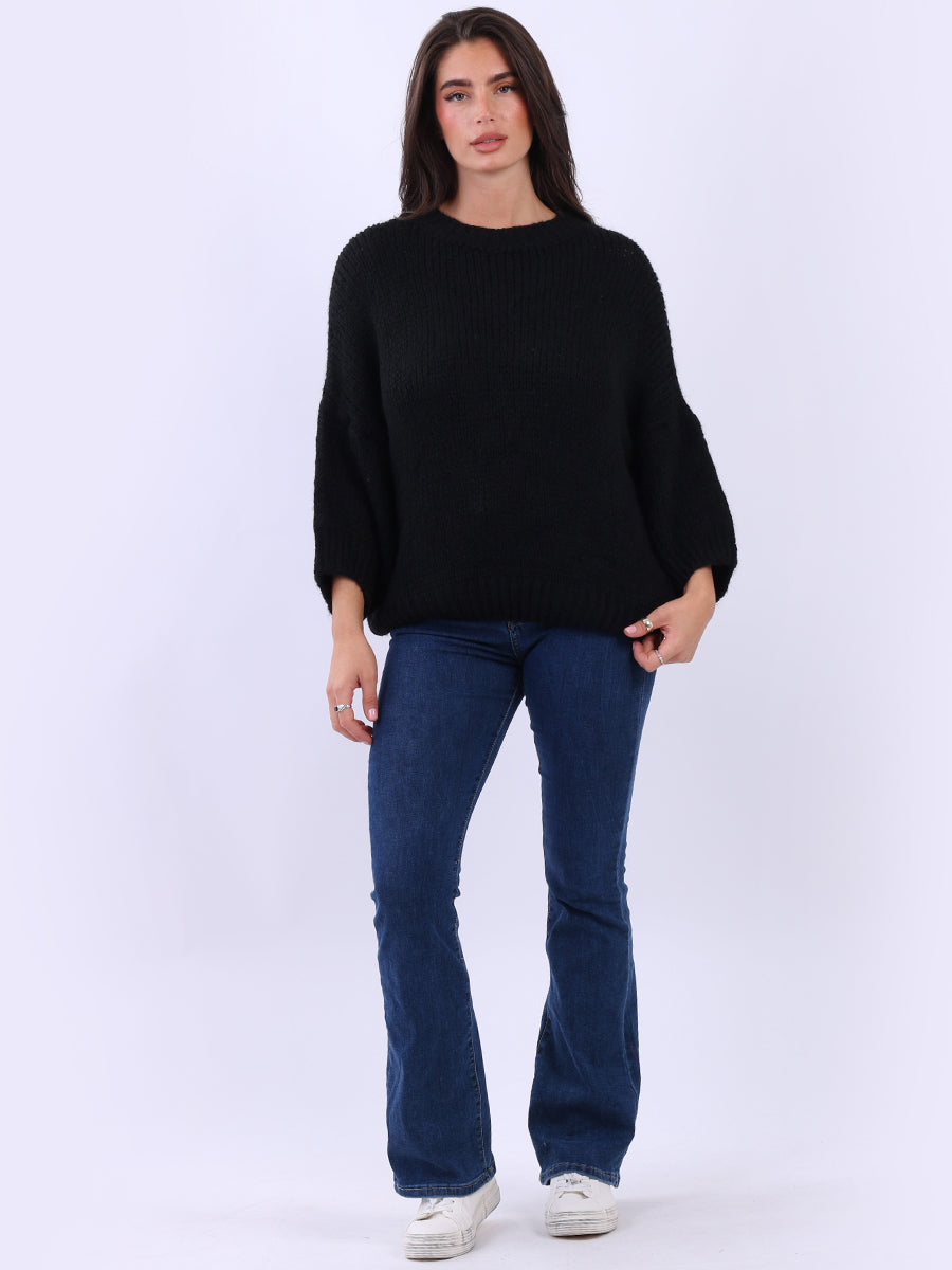 Women Cozy Wool Knit Crop Jumper