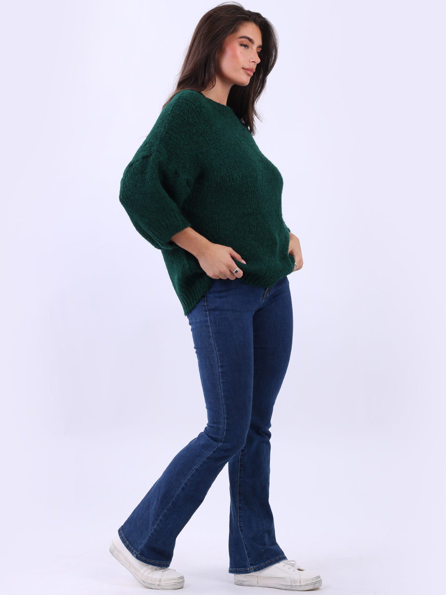 Women Cozy Wool Knit Crop Jumper