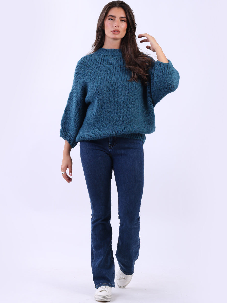 Women Cozy Wool Knit Crop Jumper