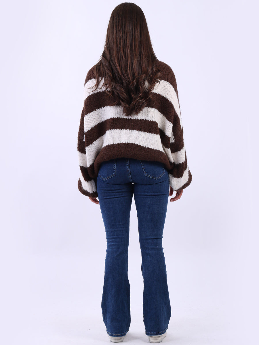 Drop Shoulders Batwing Knitted Woolen Crop Jumper