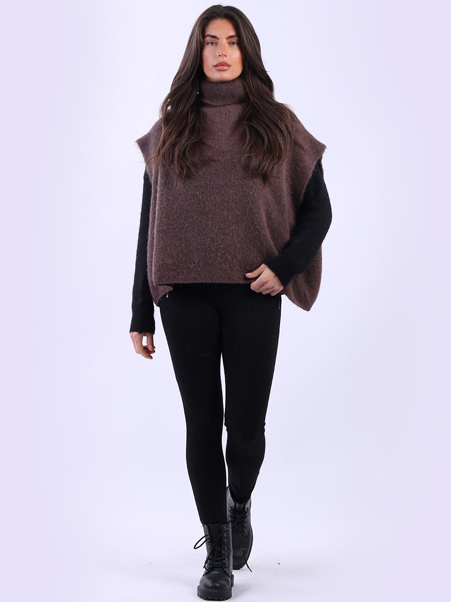 Cowl Neck Batwing Wool Knit Jumper