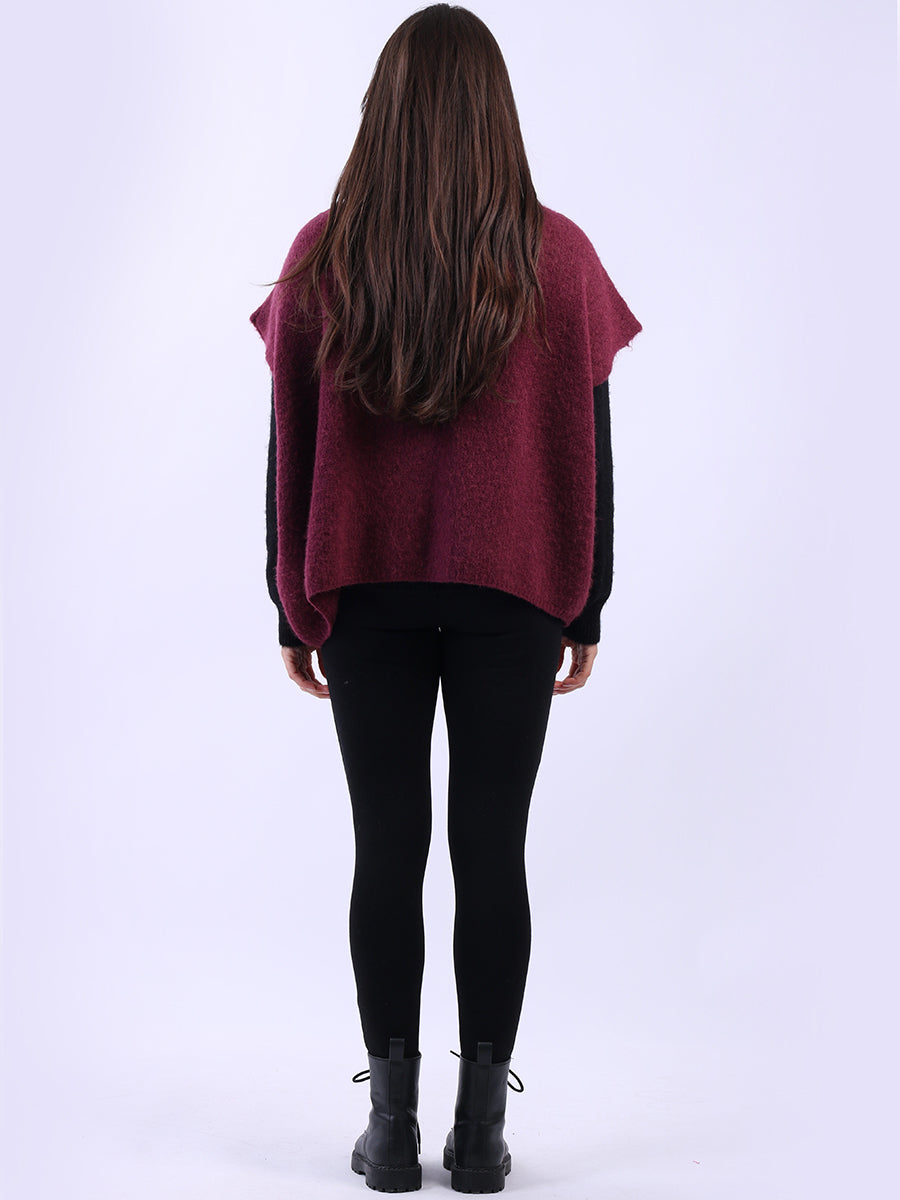 Cowl Neck Solid Knit Wooly Pullover
