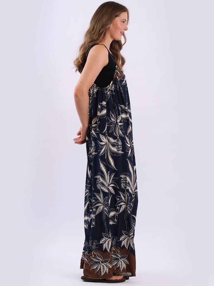 Sleeveless Plus Size Floral Cotton Jumpsuit