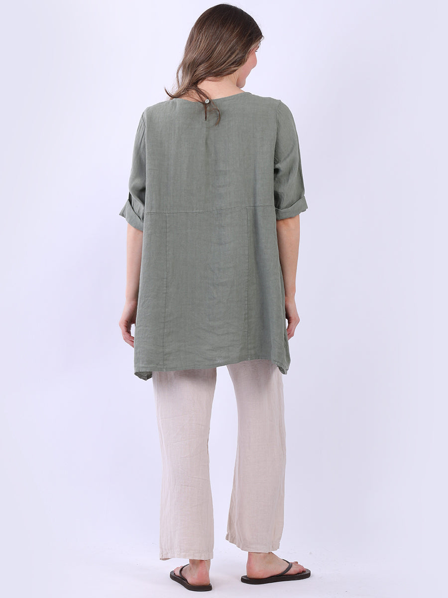 Solid Linen Baggy Slouchy Top