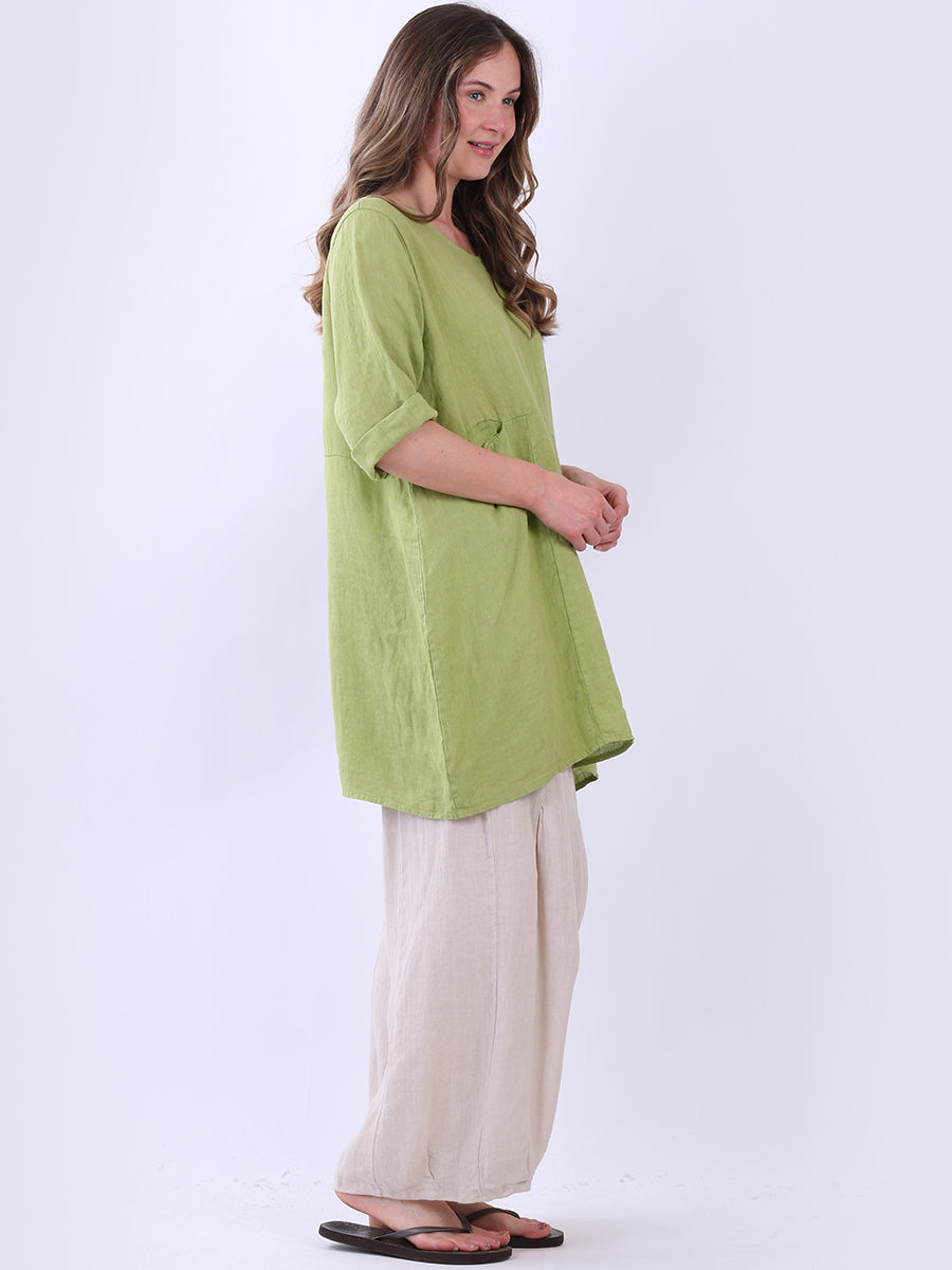 Solid Linen Baggy Slouchy Top