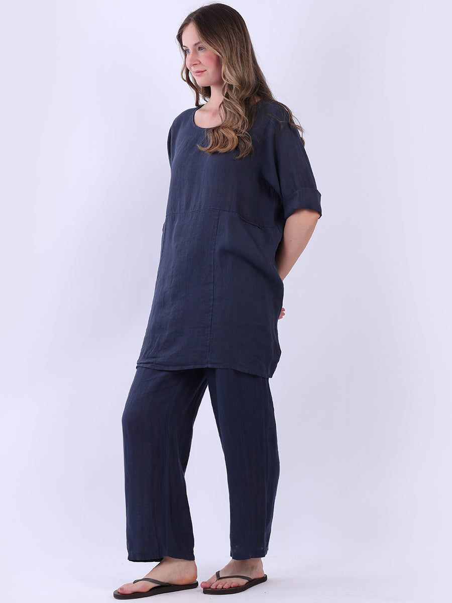 Solid Linen Baggy Slouchy Top