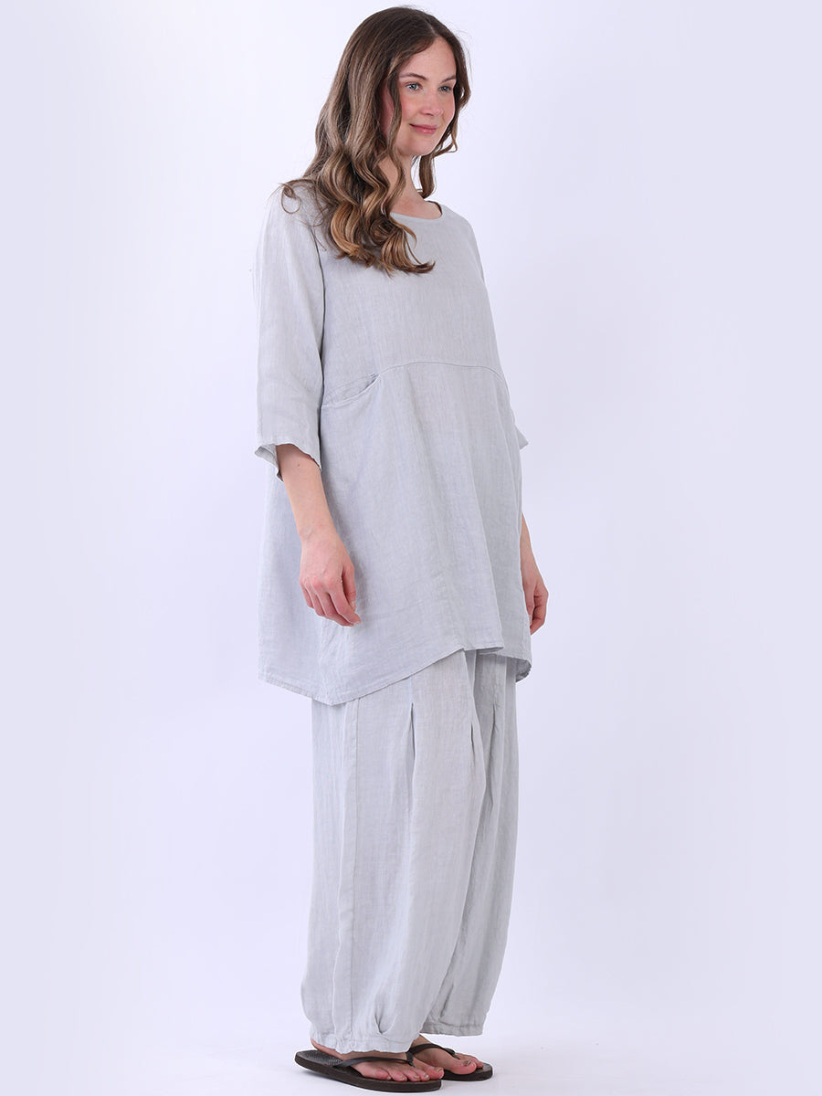 Solid Linen Baggy Slouchy Top