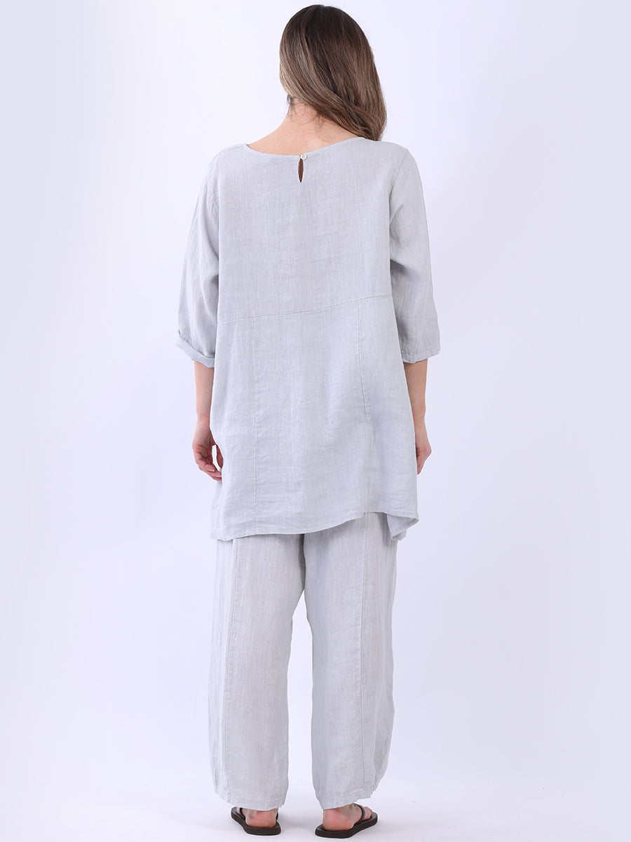 Solid Linen Baggy Slouchy Top