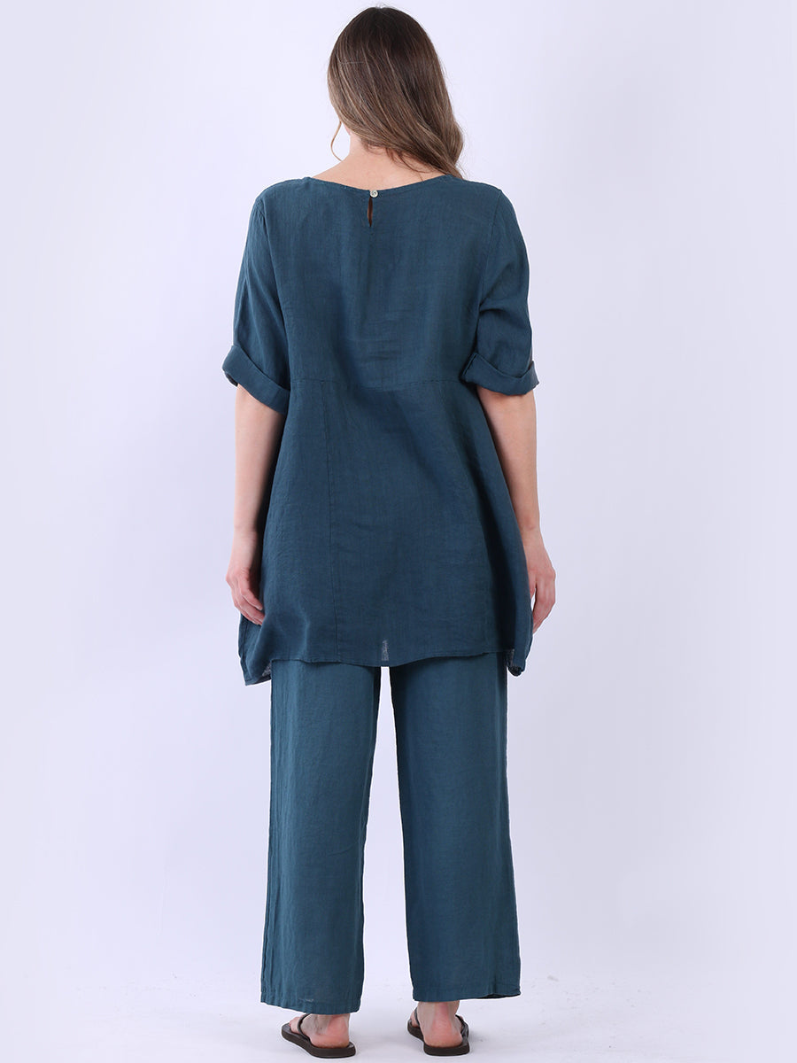 Solid Linen Baggy Slouchy Top