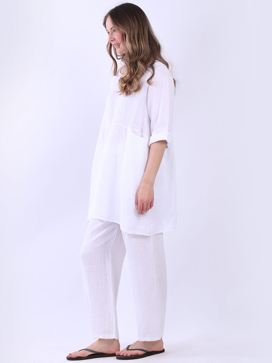Solid Linen Baggy Slouchy Top