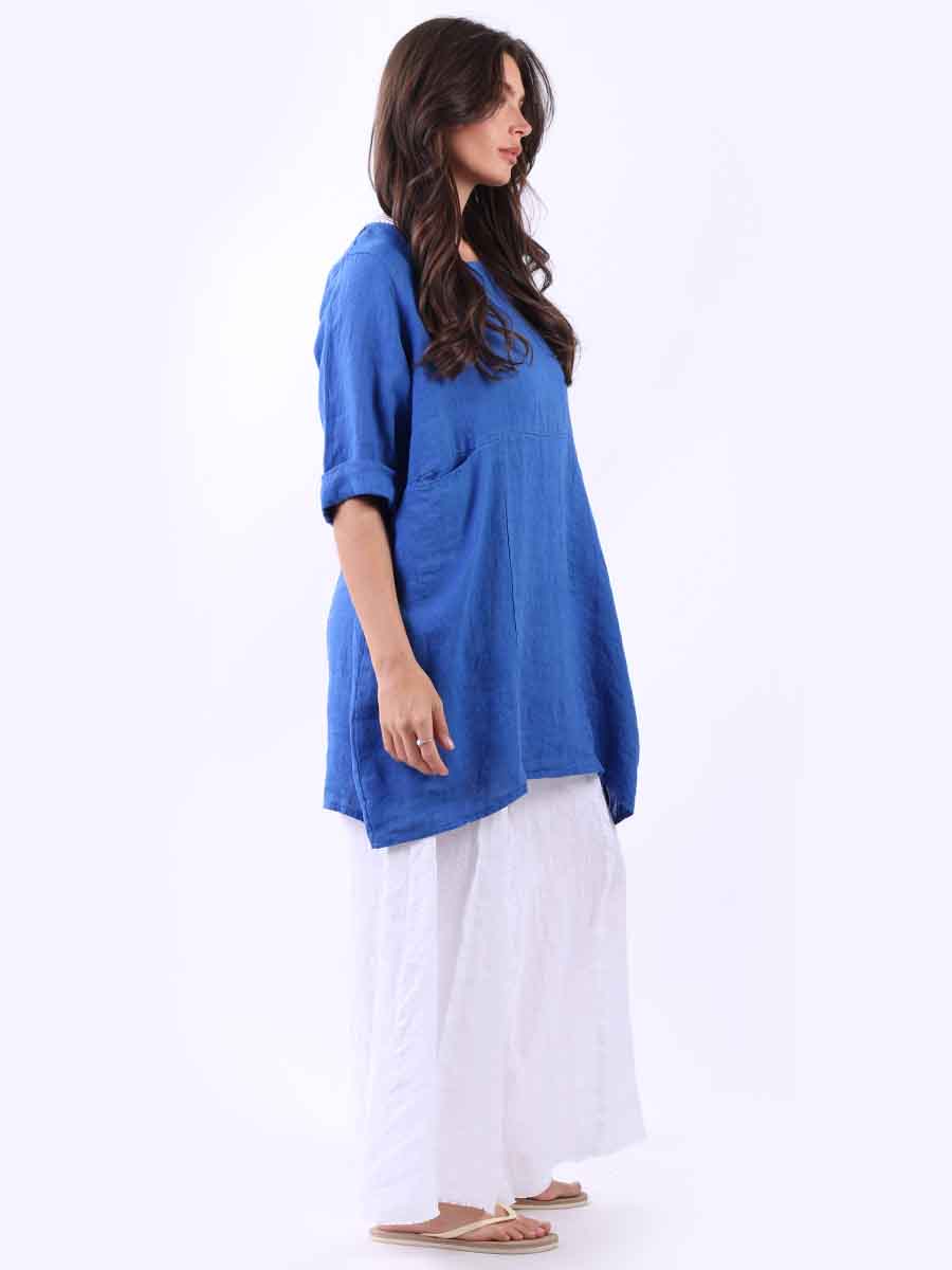 Solid Linen Baggy Slouchy Top