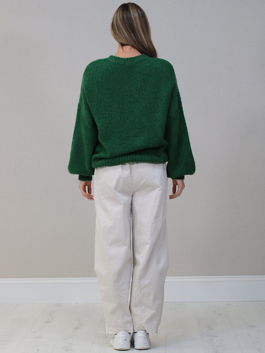 Cable Knit Winter Crop Wooly Top