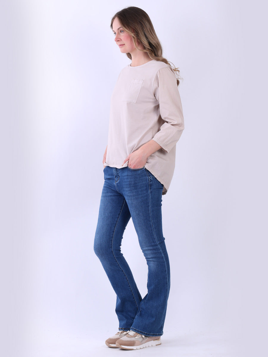 Ladies Plain Cotton Baggy T-Shirt