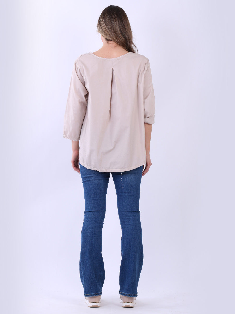 Ladies Plain Cotton Baggy T-Shirt