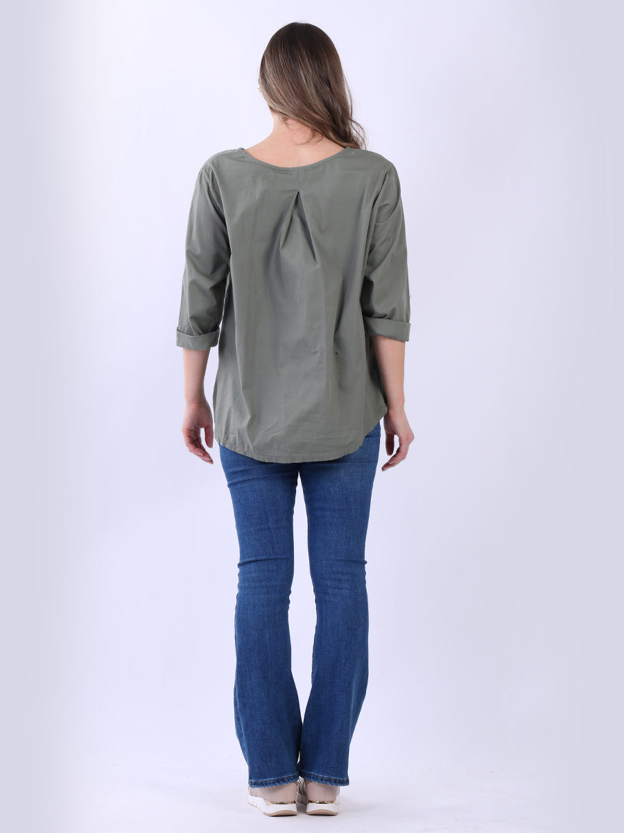 Ladies Plain Cotton Baggy T-Shirt