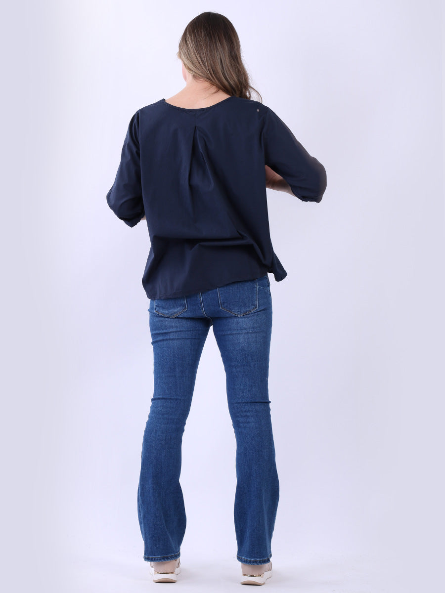 Ladies Plain Cotton Baggy T-Shirt