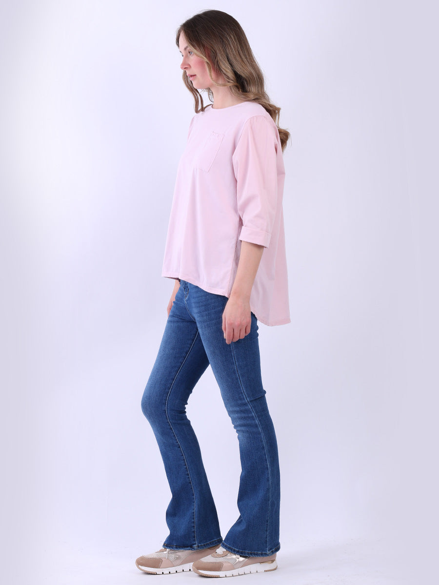 Ladies Plain Cotton Baggy T-Shirt