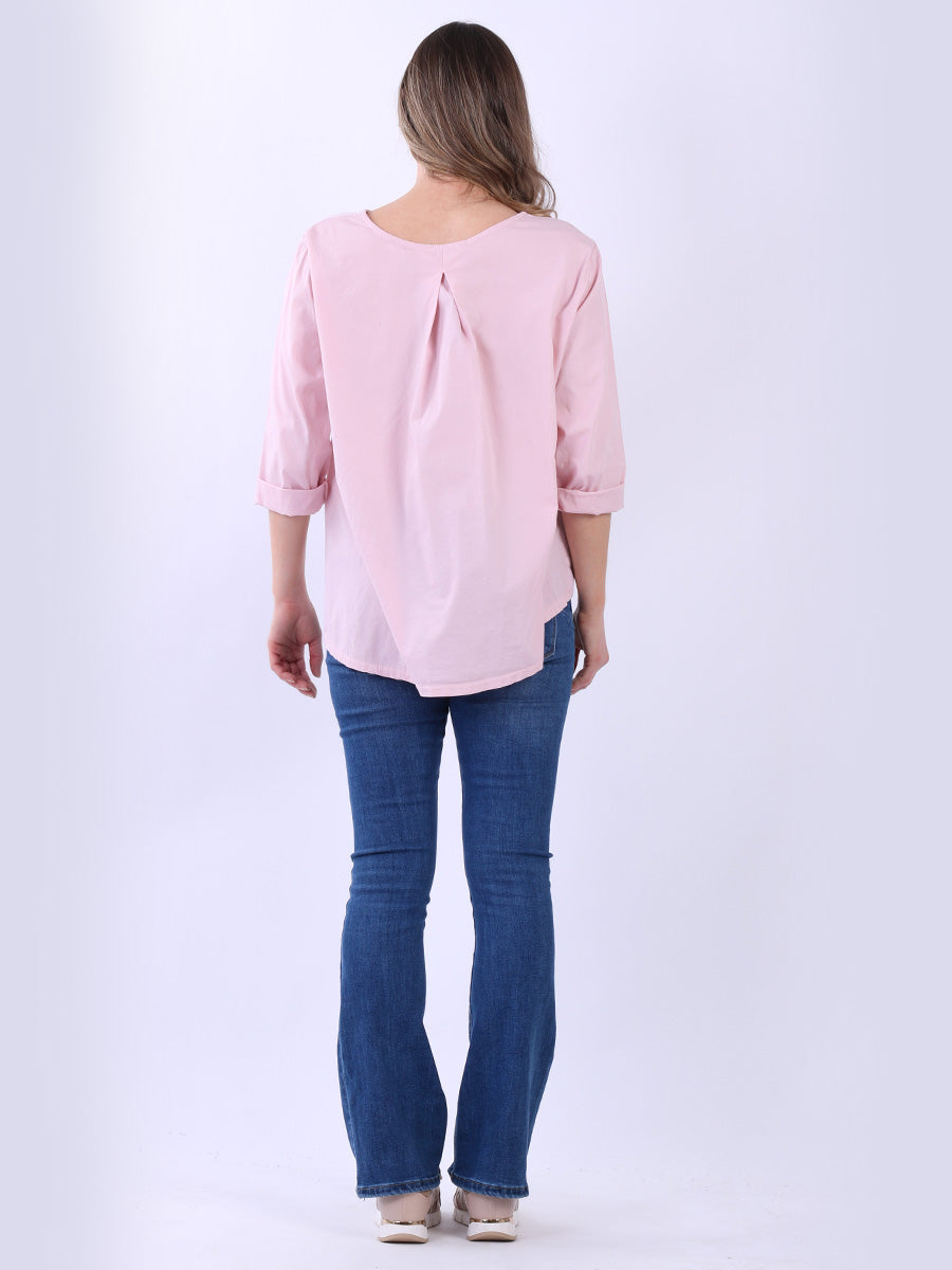 Ladies Plain Cotton Baggy T-Shirt