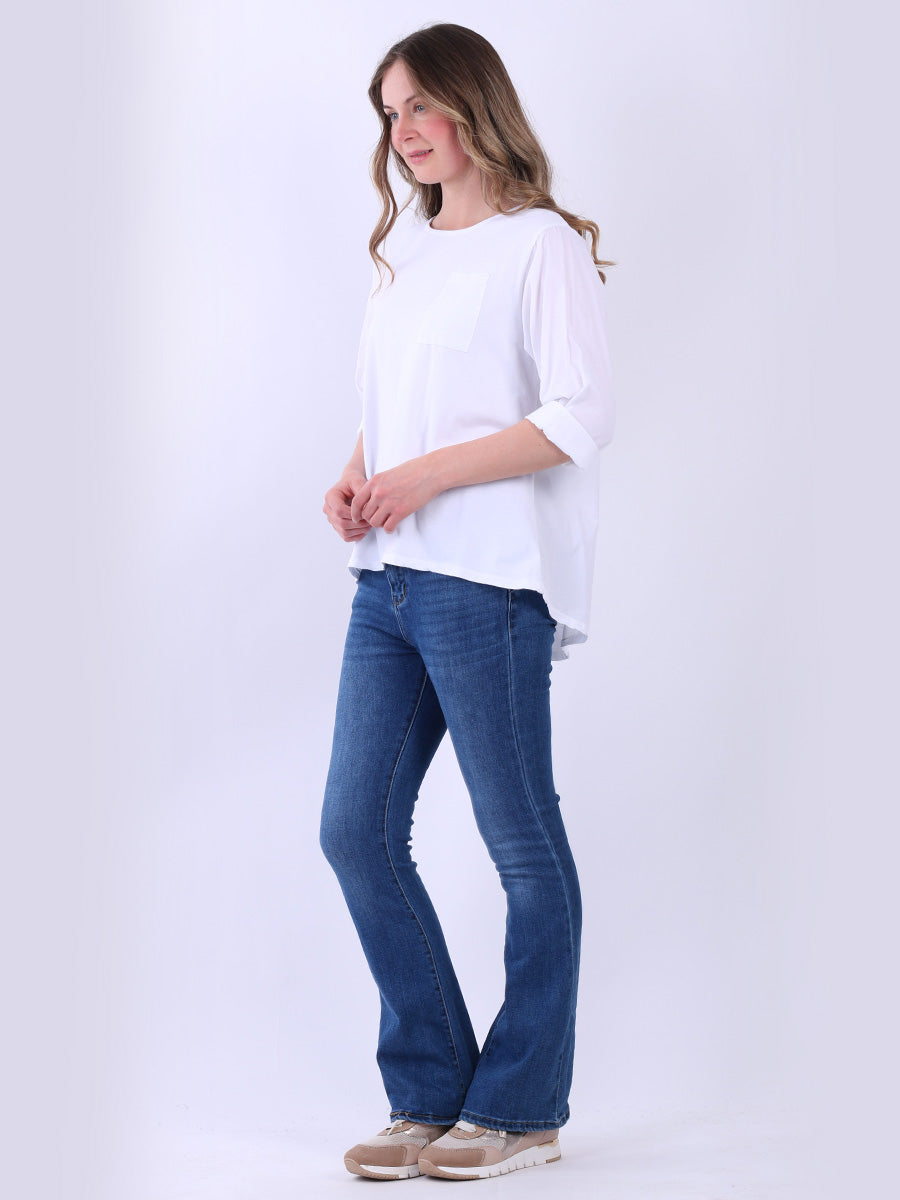 Ladies Plain Cotton Baggy T-Shirt