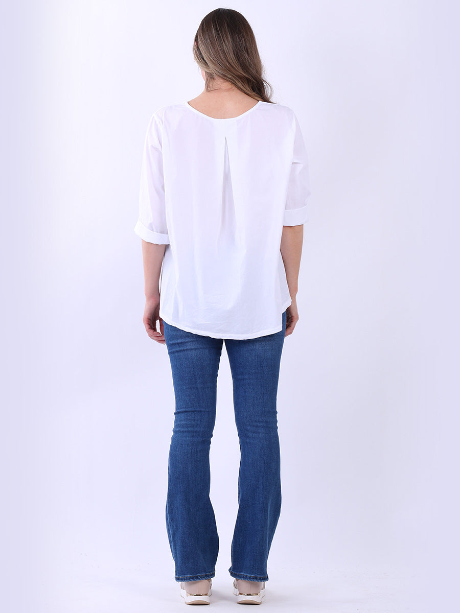Ladies Plain Cotton Baggy T-Shirt