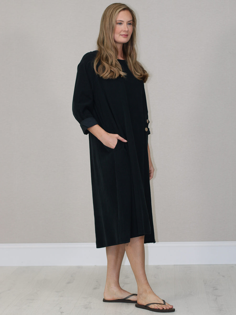 Cotton Corduroy Plus Size Lagenlook Dress
