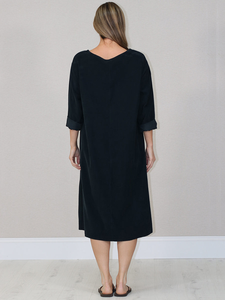 Cotton Corduroy Plus Size Lagenlook Dress