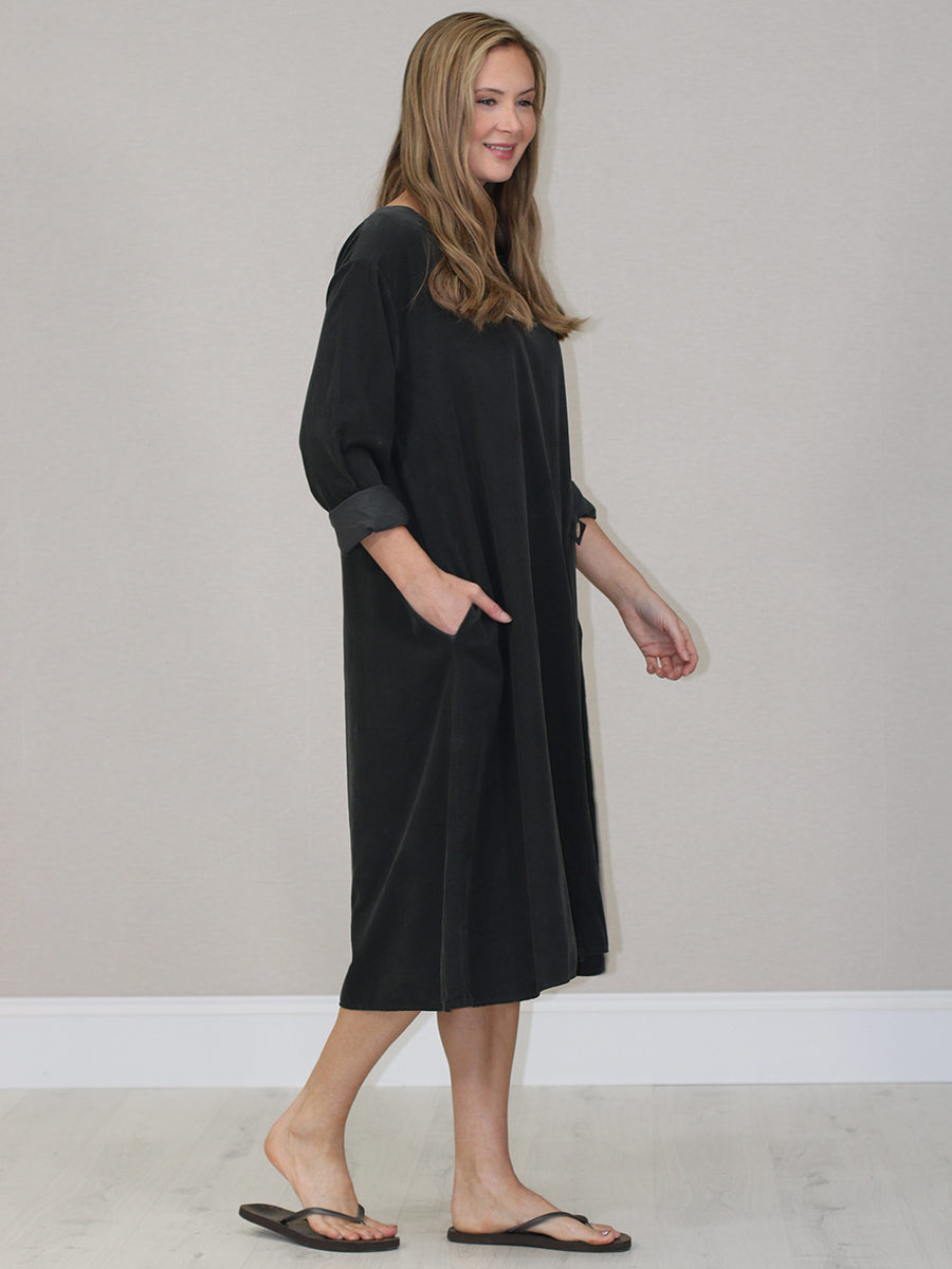Cotton Corduroy Plus Size Lagenlook Dress