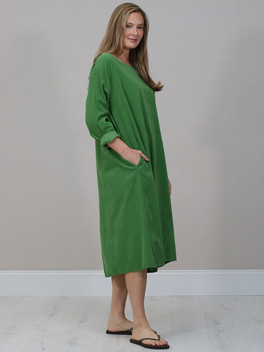 Cotton Corduroy Plus Size Lagenlook Dress