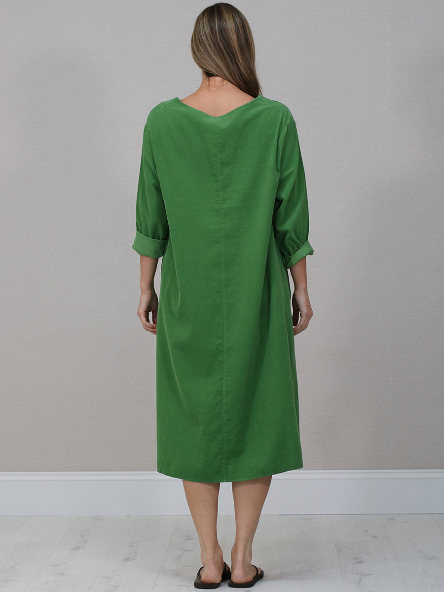 Cotton Corduroy Plus Size Lagenlook Dress