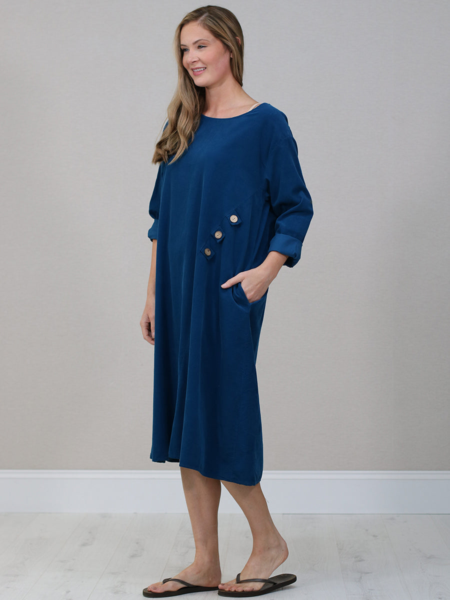 Cotton Corduroy Plus Size Lagenlook Dress