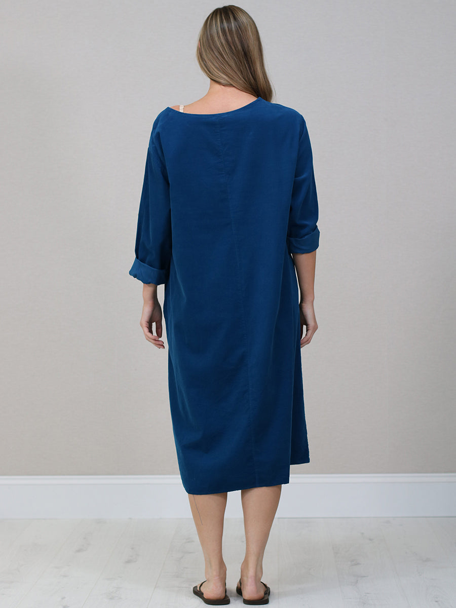 Cotton Corduroy Plus Size Lagenlook Dress
