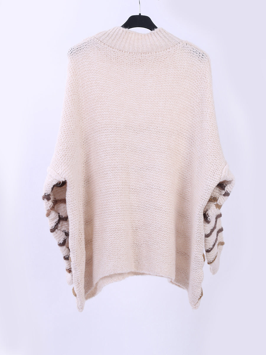 Multi Stripes Knitted Wooly Jumper