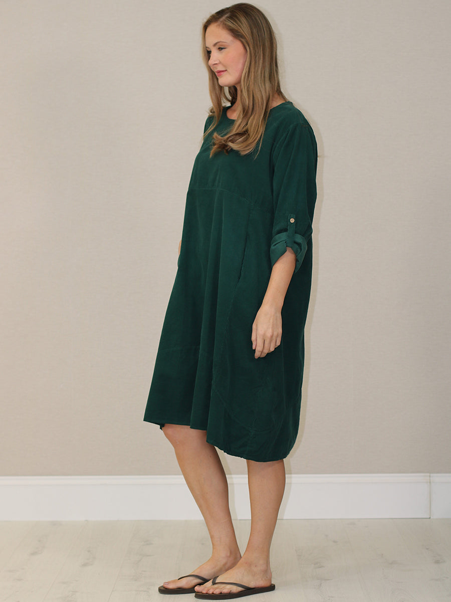 Italian Winter Cotton Midi Dress