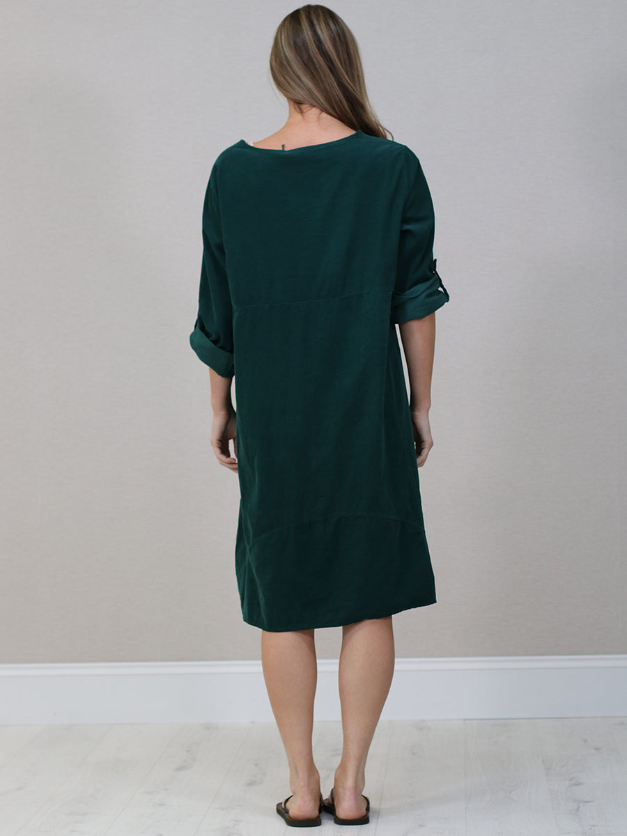 Italian Winter Cotton Midi Dress