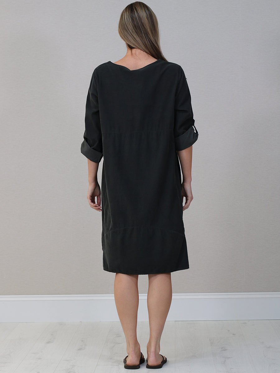 Italian Winter Cotton Midi Dress