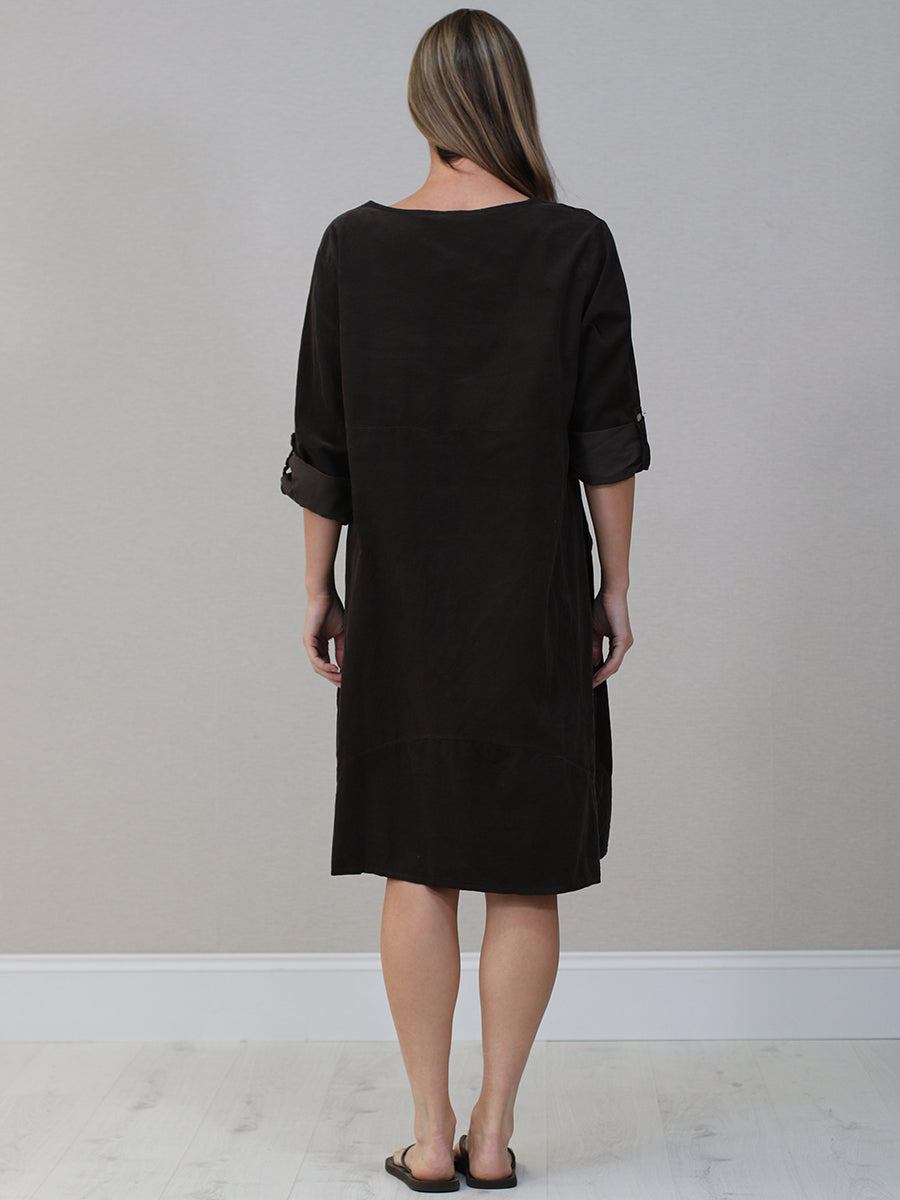 Italian Winter Cotton Midi Dress