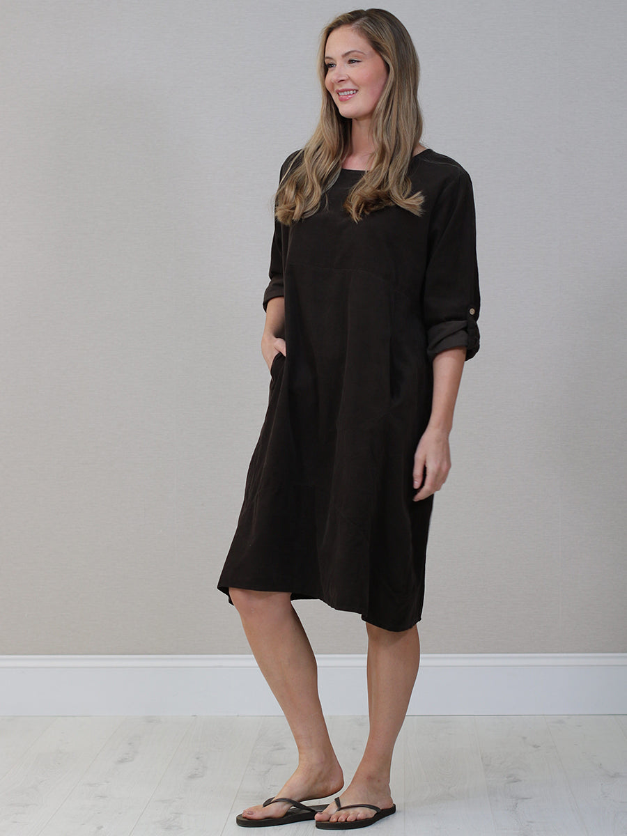 Italian Winter Cotton Midi Dress