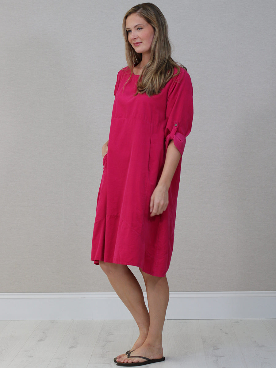 Italian Winter Cotton Midi Dress