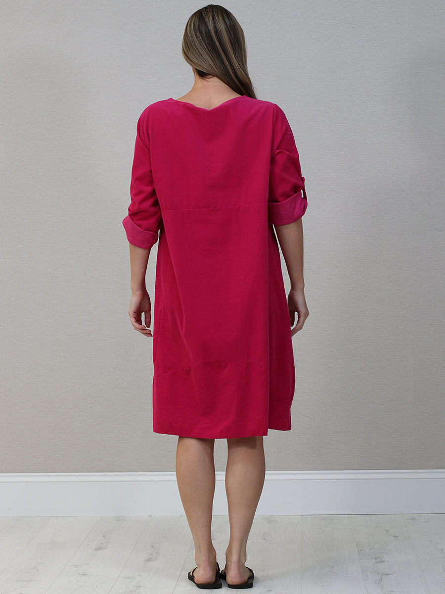 Italian Winter Cotton Midi Dress