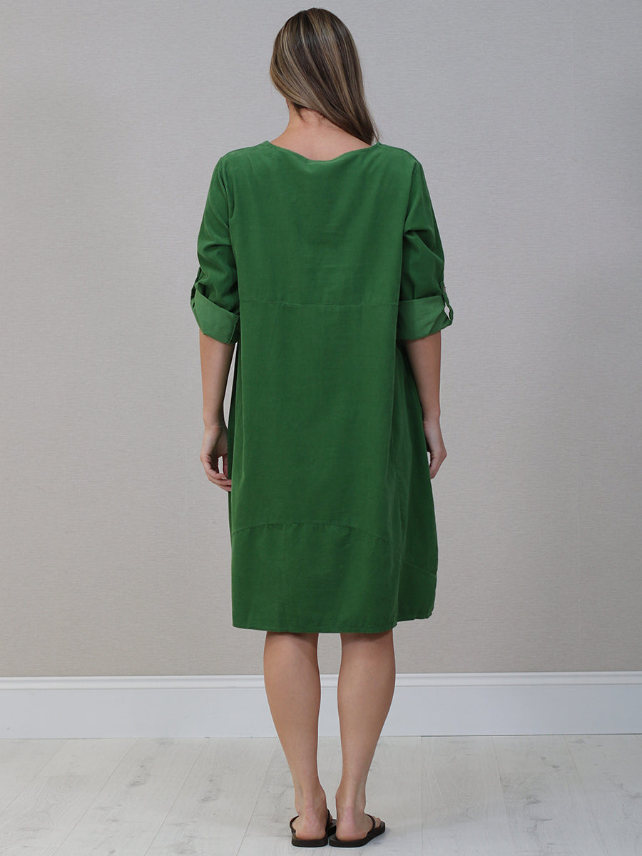 Italian Winter Cotton Midi Dress