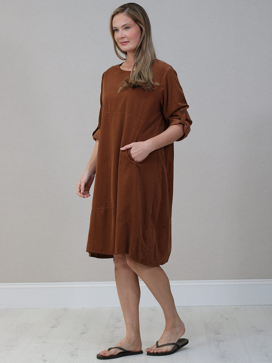 Italian Winter Cotton Midi Dress