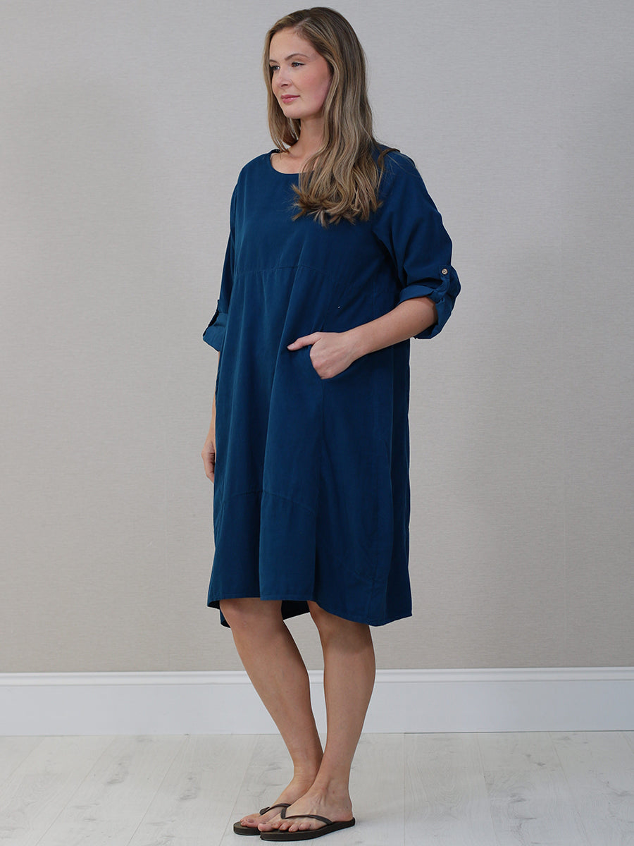 Italian Winter Cotton Midi Dress