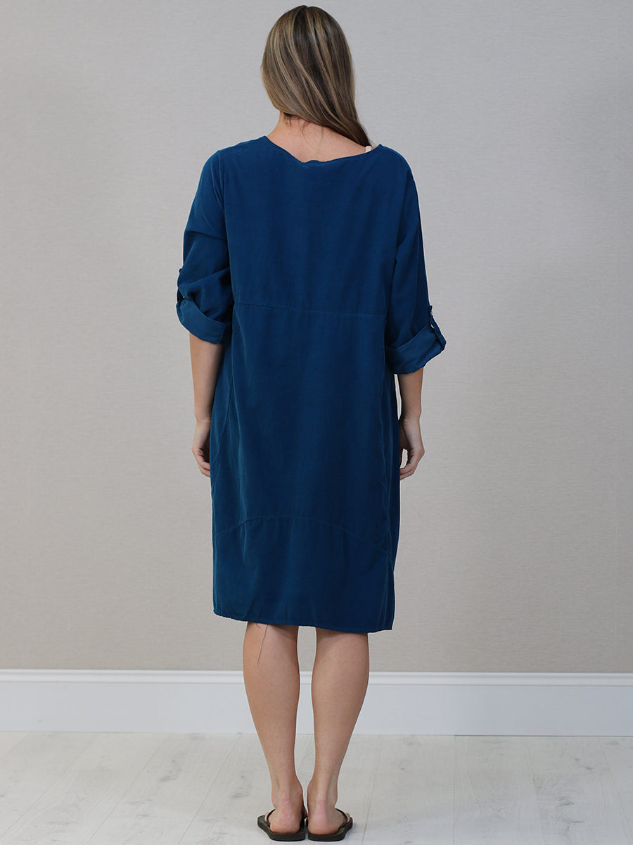 Italian Winter Cotton Midi Dress