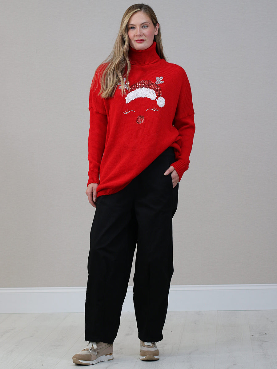 Xmas Knitted Jumper Red