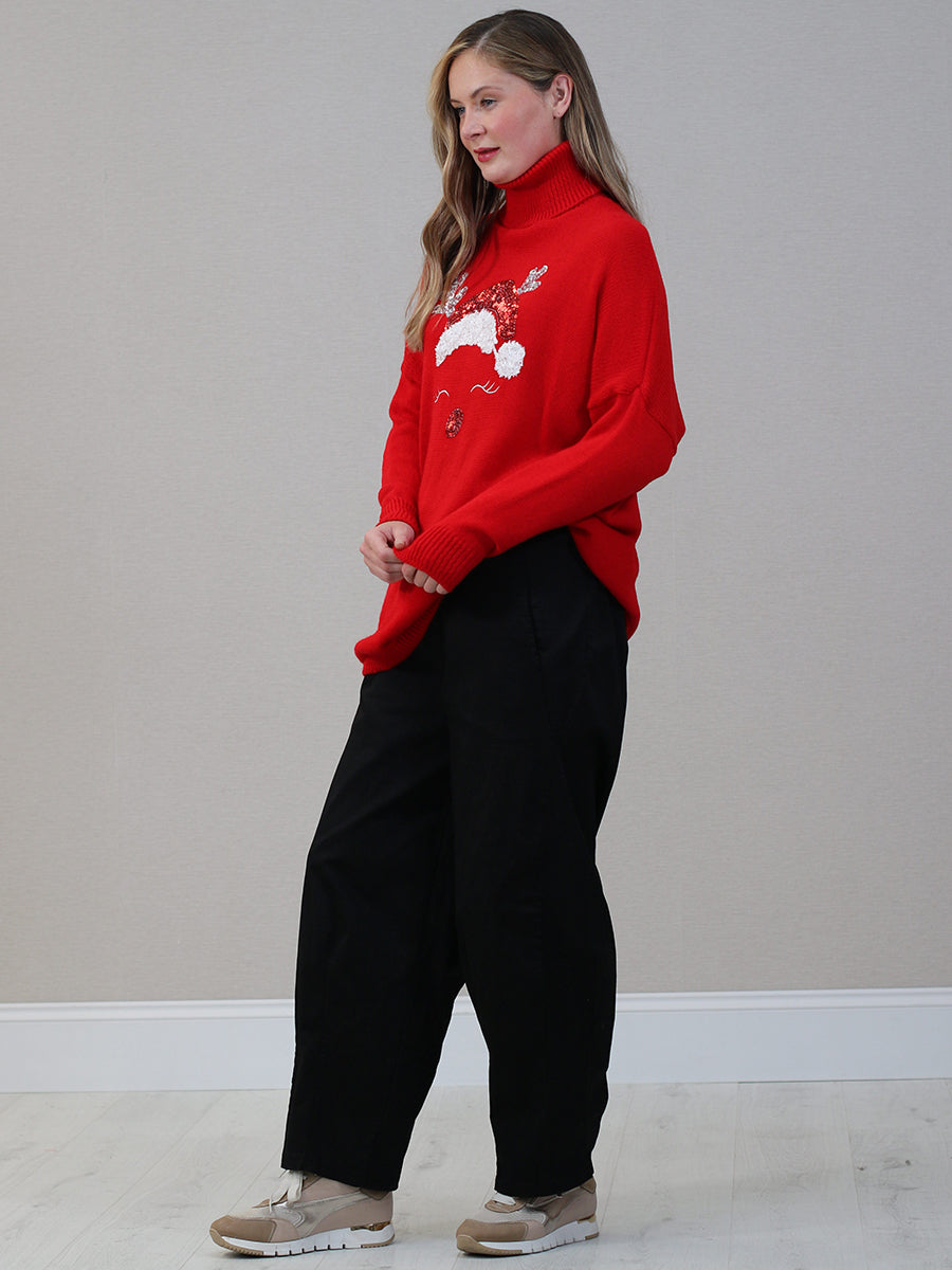 Ladies Batwing Xmas Jumper