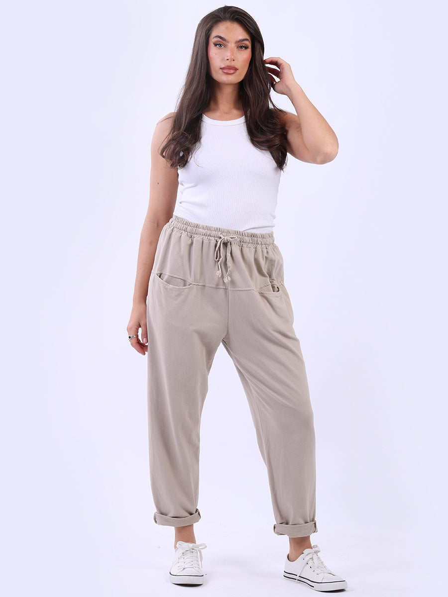 Universal Fit Plain Cotton Slouchy Trouser