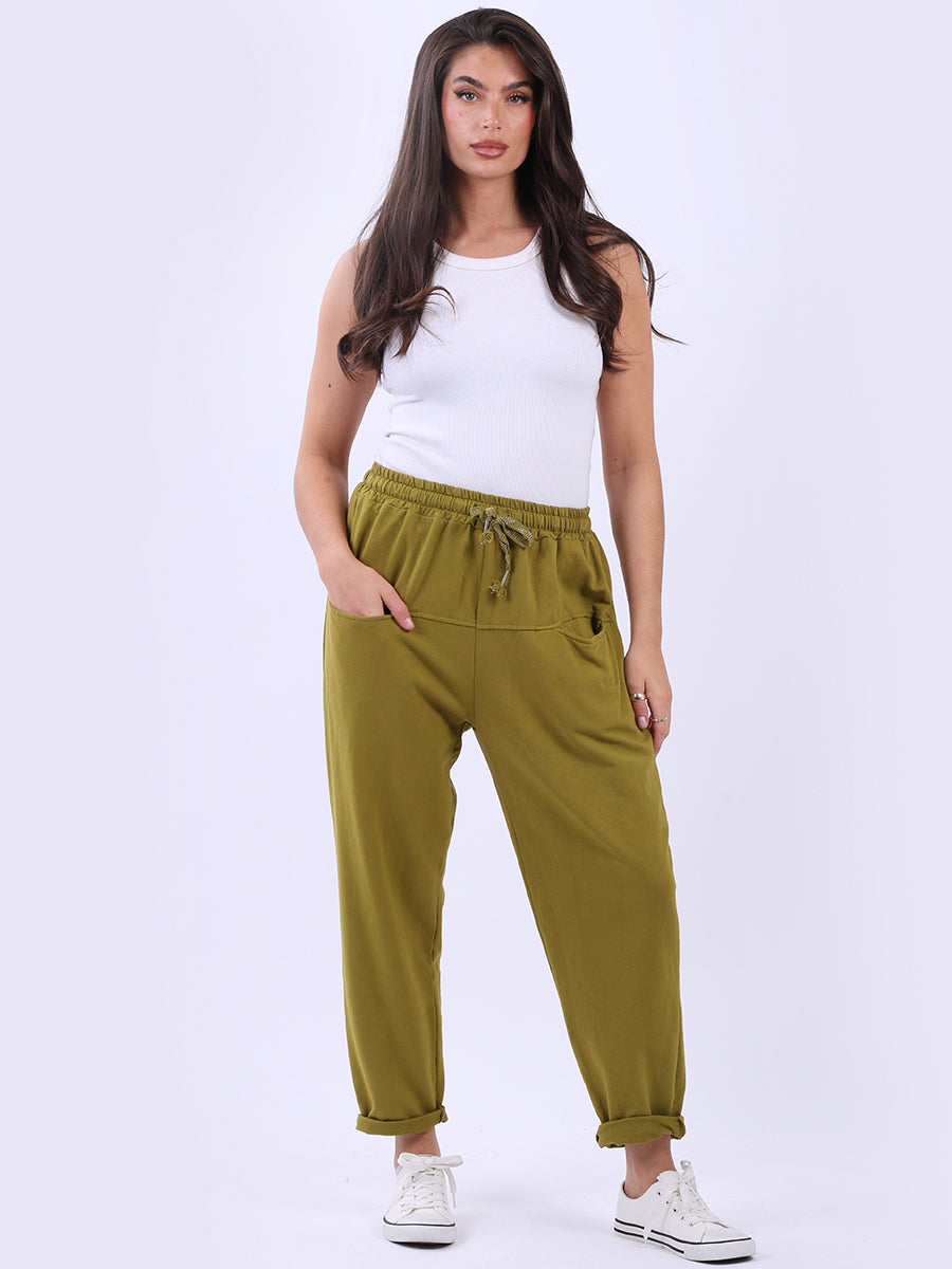 Universal Fit Plain Cotton Slouchy Trouser