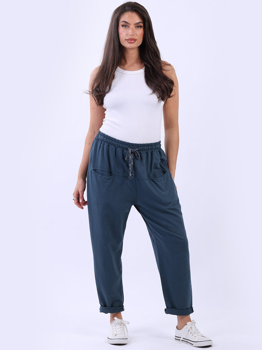 Universal Fit Plain Cotton Slouchy Trouser