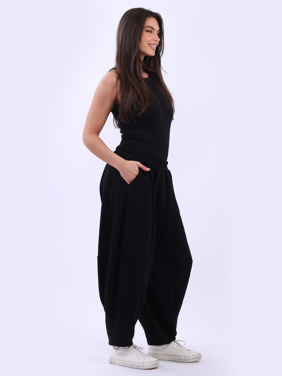 Relaxed Fit Women Cotton Trouser