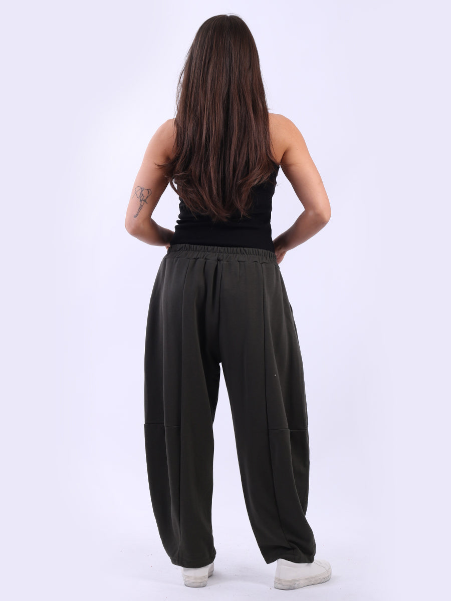 Relaxed Fit Women Cotton Trouser